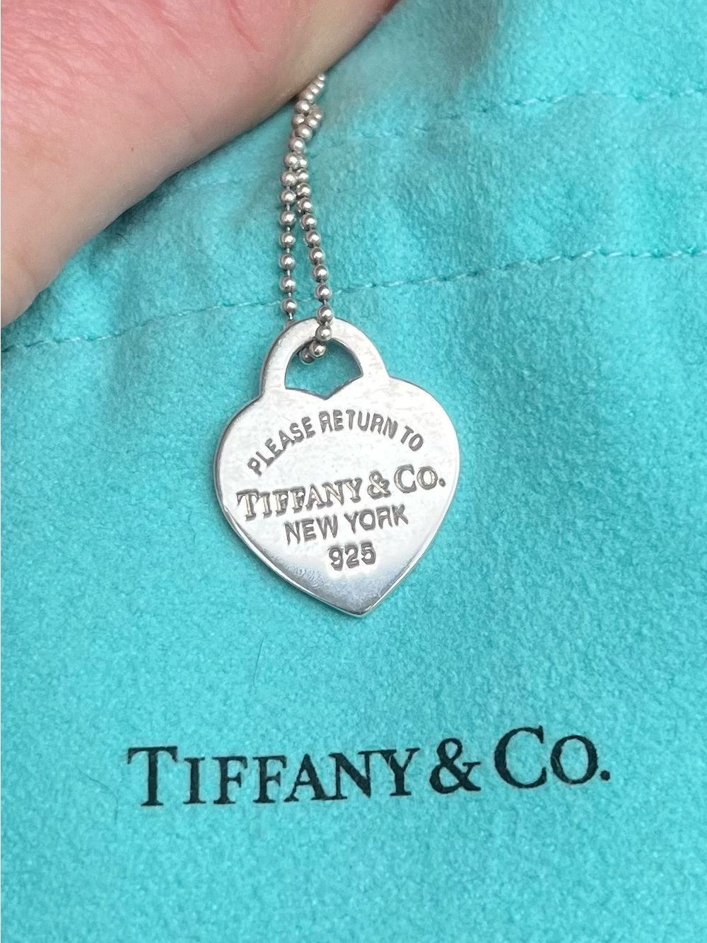 Tiffany & Co. Silver Heart Tag Pendant